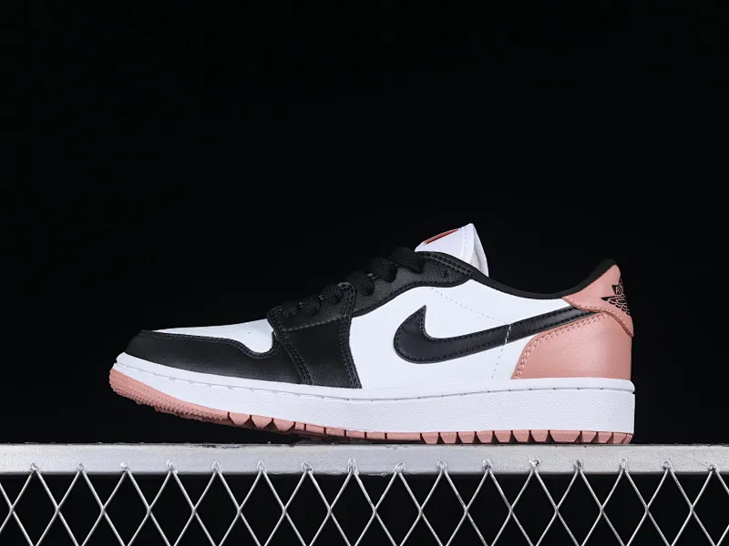 All categories Air Jordan Jordan series basketball shoes Air Jordan 1 Low Z version Air Jordan 1 Low Golf "Rust Pink" AJ1 Joe 1 new golf version black and white pink DD9315-106